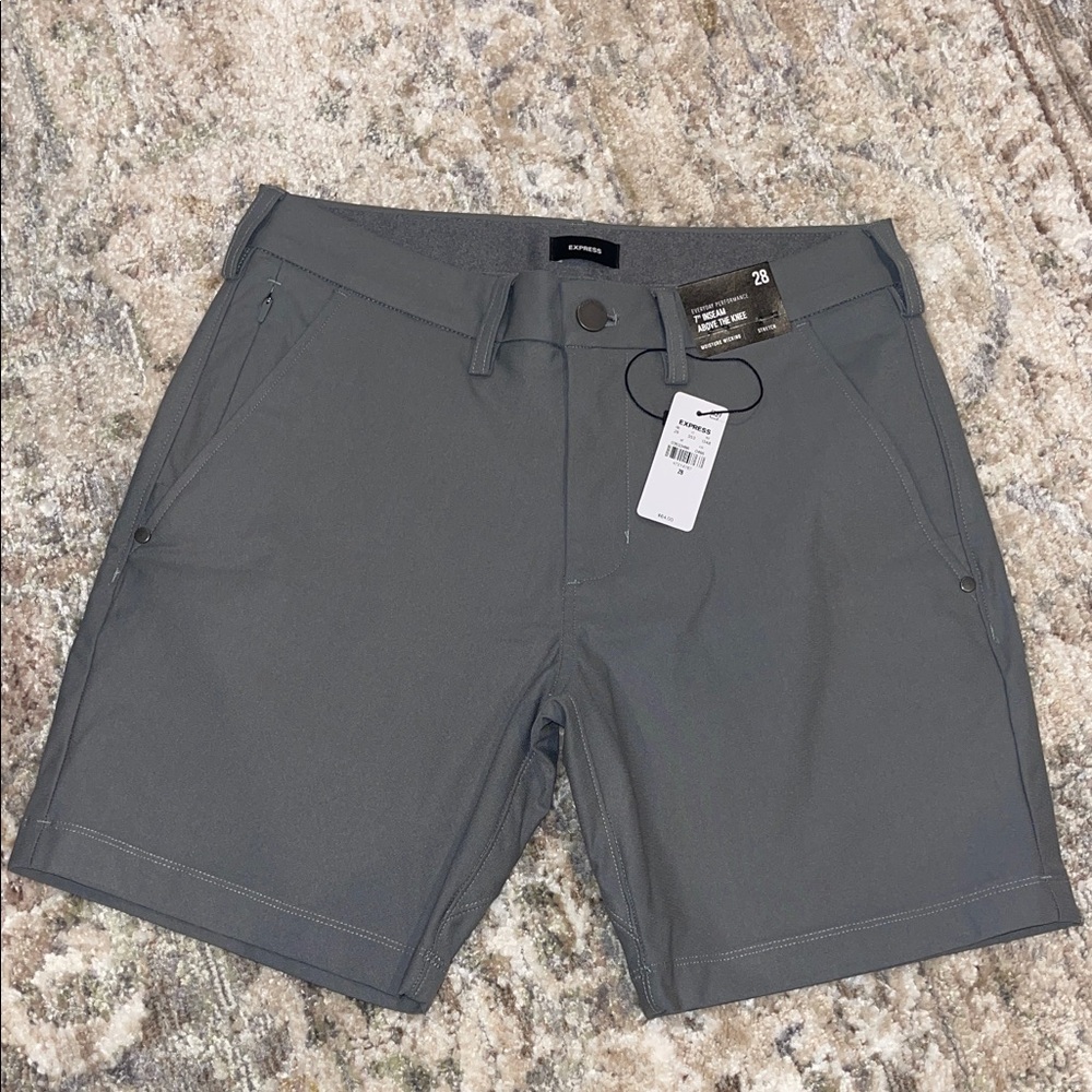Express Grey Everyday Performance Moisture Wicking Shorts